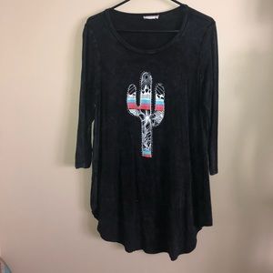 long women’s altard state black top w cactus